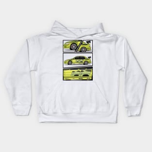 2f2f evo mitsubhishi evolution 2fast 2furious green Kids Hoodie